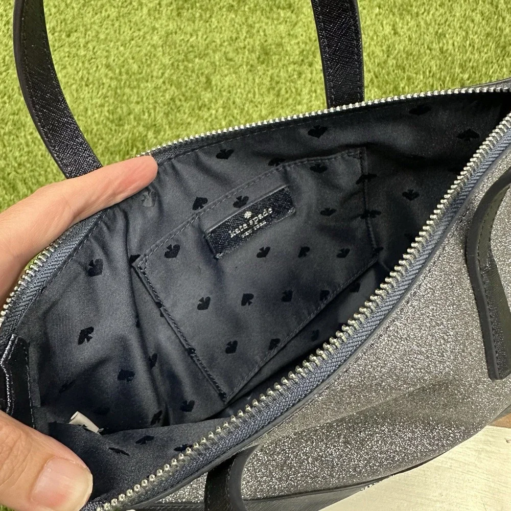 Kate Spade New York Lola Glitter‎ Small Satchel Dusk Navy